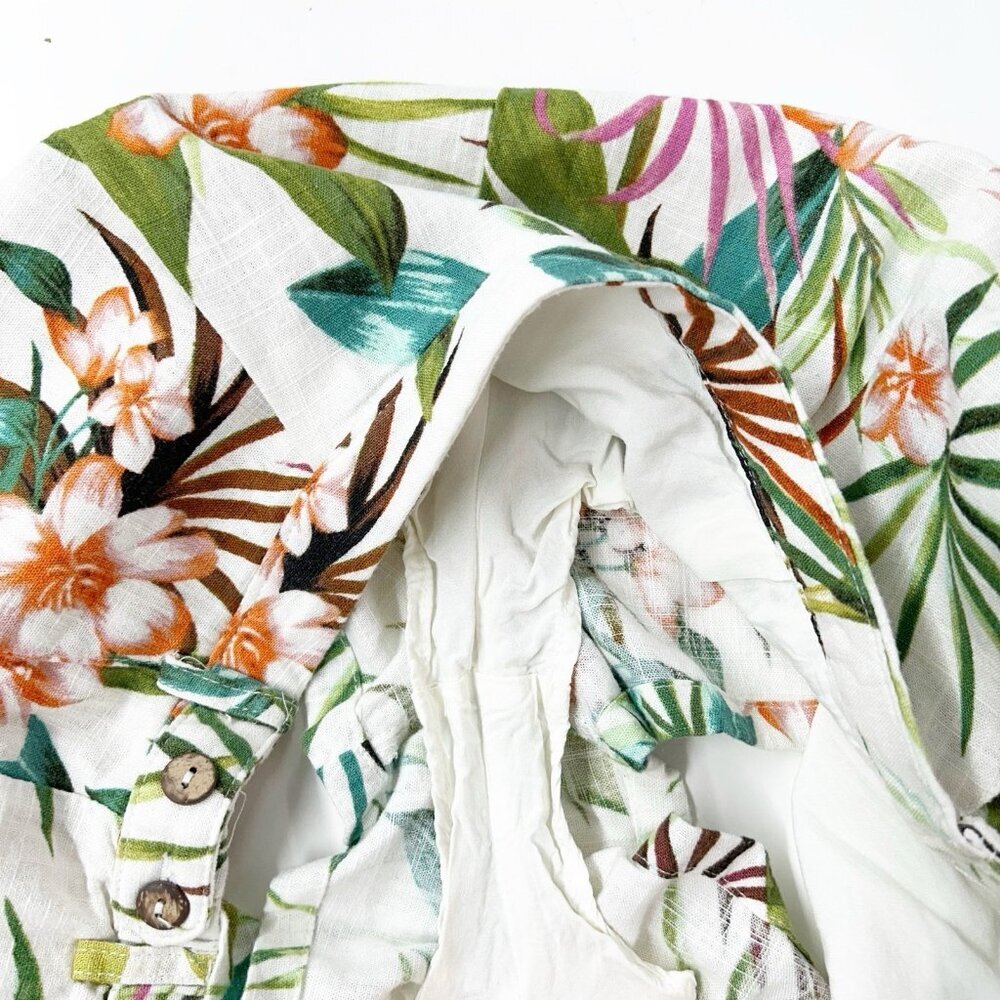 Anthropologie Lost and Wander Linen Shorts Womens Size Medium M Tropical - Picture 11 of 11
